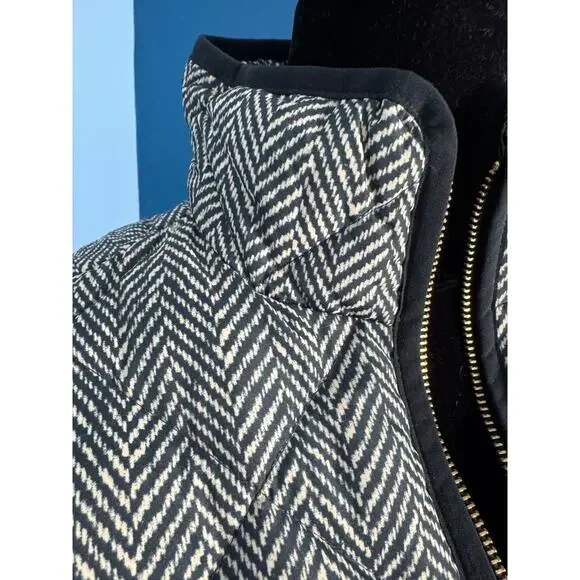 J.Crew Herringbone Quilted Puffer Vest Down Fill Zip Front Pockets XXS - Picture 6 of 9
